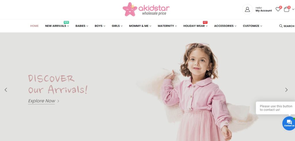 akidstar online kidswear wholesale supplier china