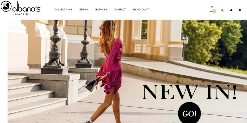 Albano's Madrid Wholesale Clothing Website