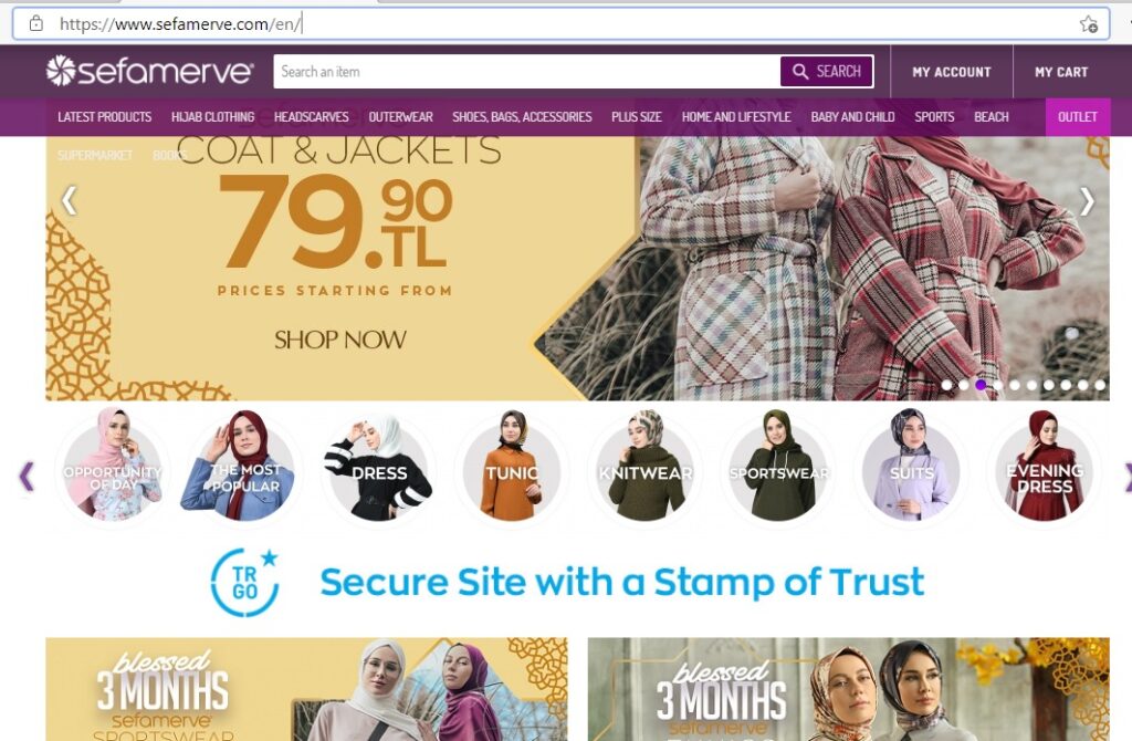 Sefa Merve est un grand magasin de vêtements turc Noline Hijab