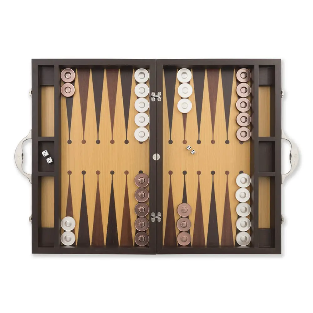 Set da backgammon in legno di lusso era40