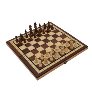 مجموعة شطرنج قابلة للطي مصنوعة يدويًا