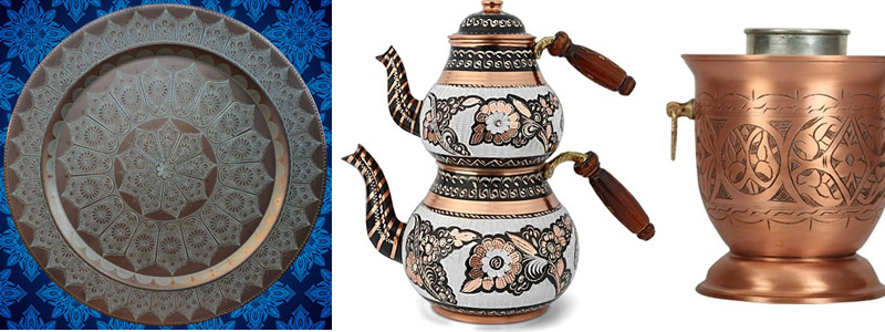 Turkish copper crafts - handmade copper items