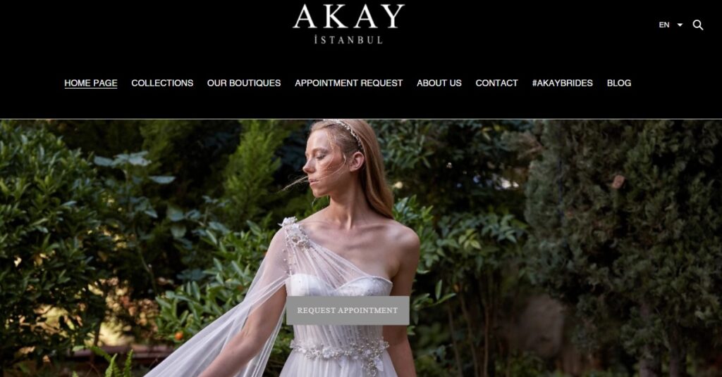 Akay turkish wedding dress brand and atelier in Istanbul