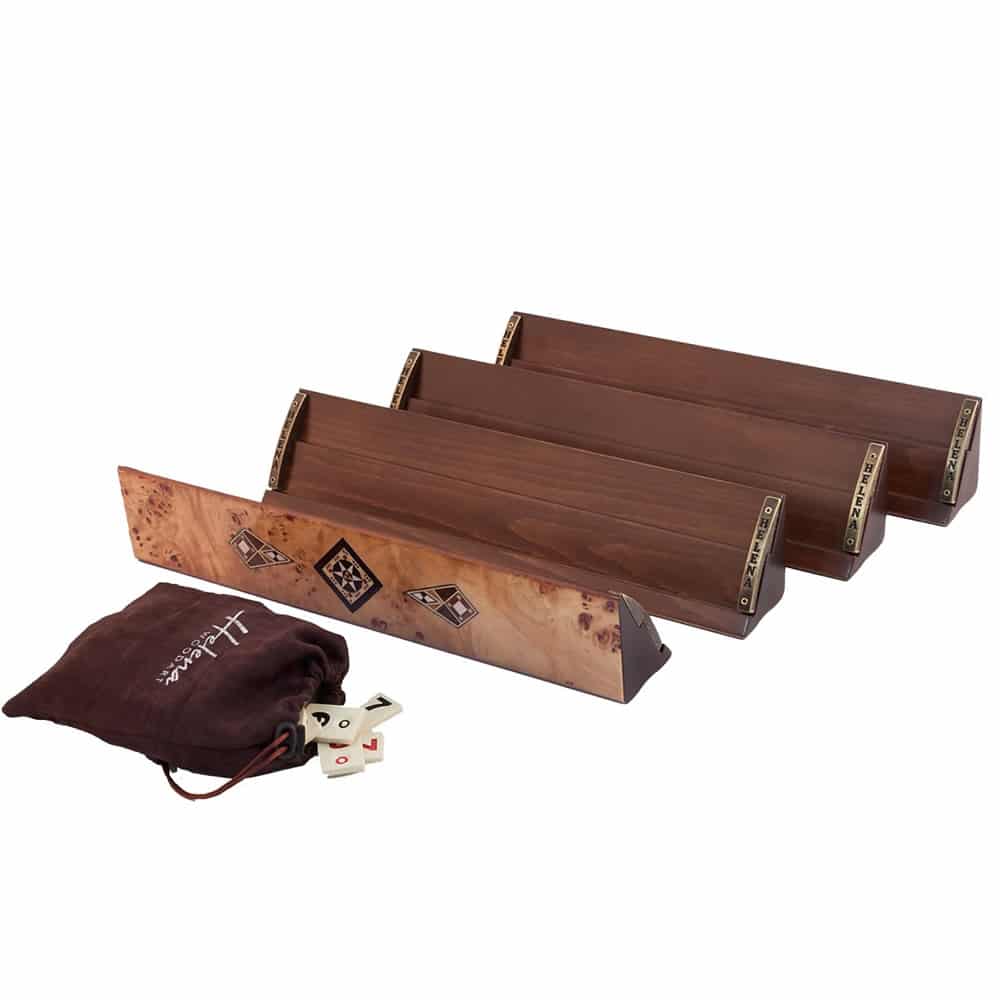 set de joc rummikub din lemn