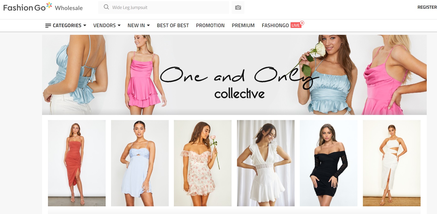 FashionGo marketplace for wholesale clothing vendors