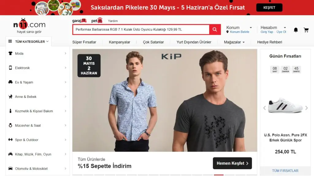 n11.com türkischer Online-Shop & Marktplatz