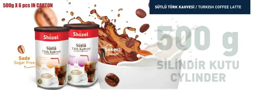 Растворимый турецкий кофе латте - с молоком