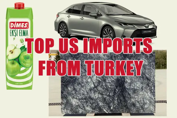 Top imports of USA from Turkey