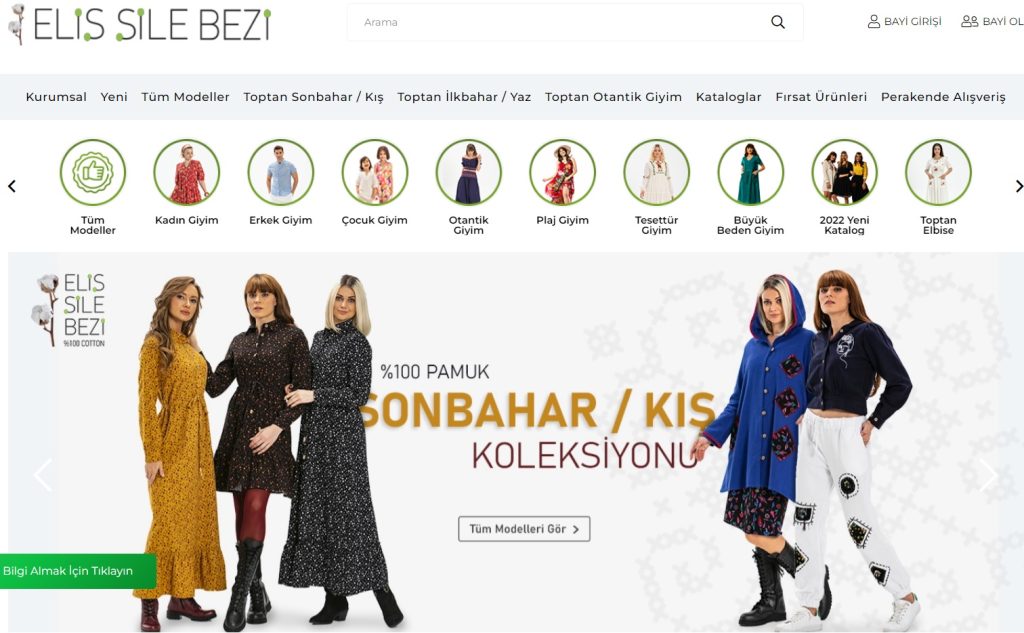 Pakaian Turki borong dalam talian Sile Bezi