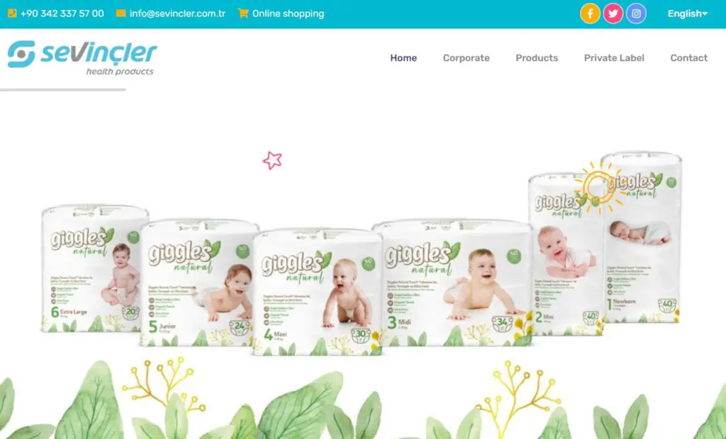 Fabricants et marques turcs de couches pour bébés 6