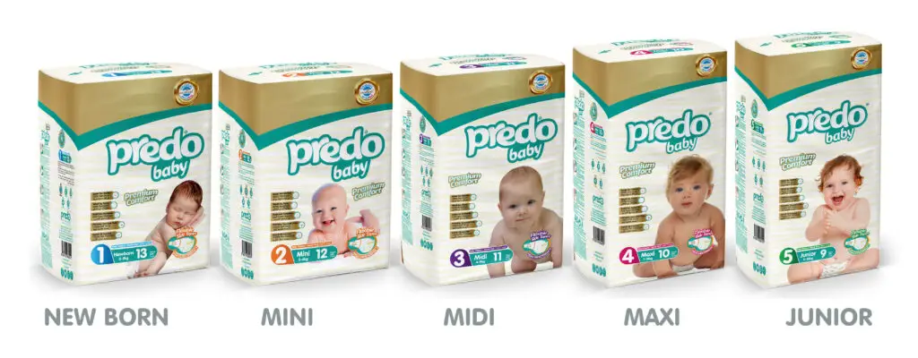 Marke Predo für Babywindeln