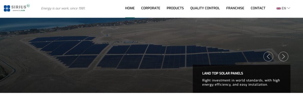 sirius pv solar panels factory in Turkey