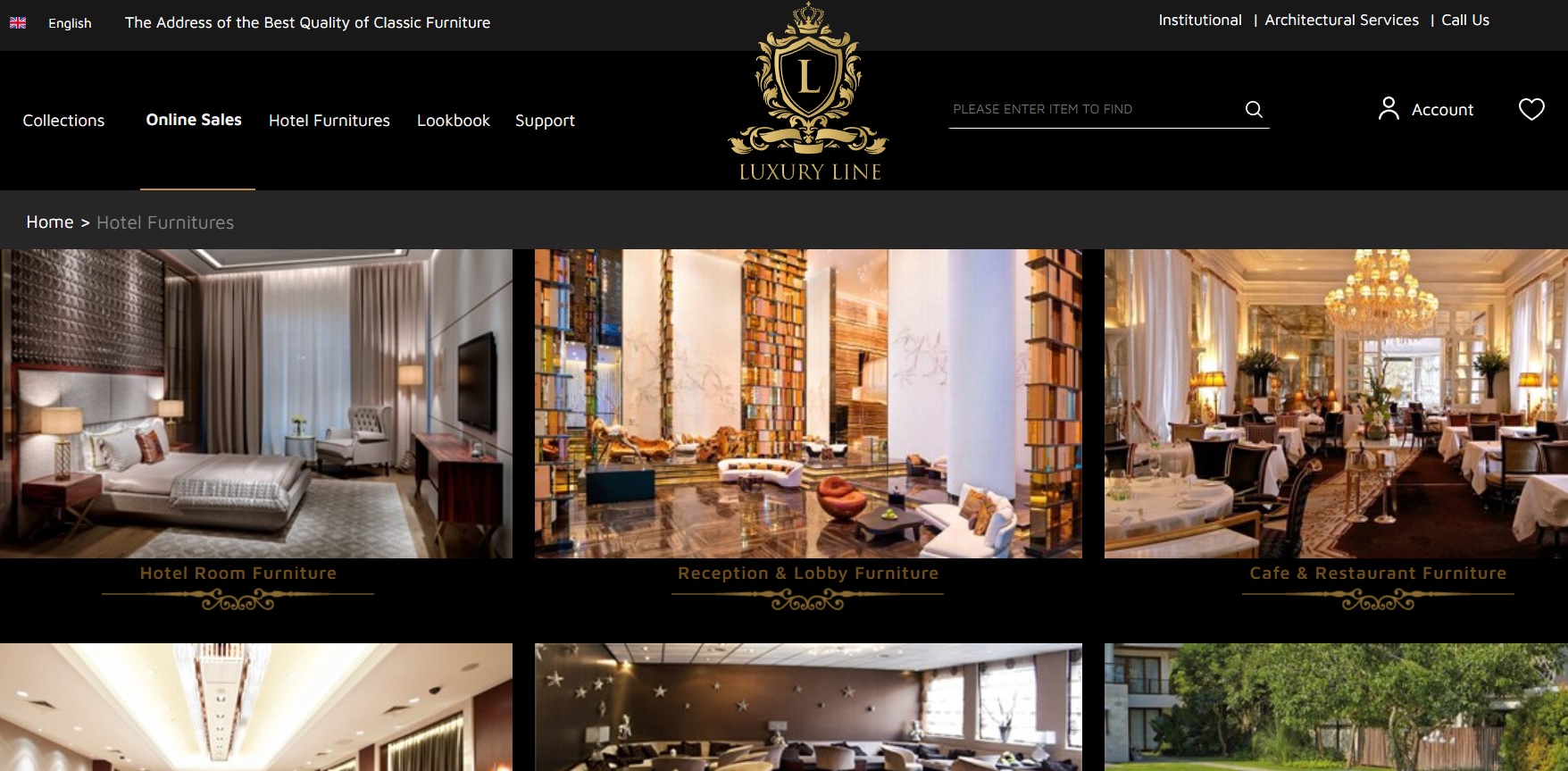 Luxury Line Mobilier d'hôtel de luxe turc